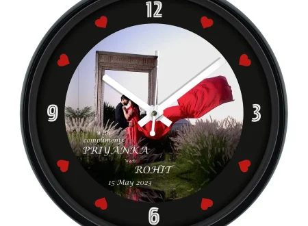 Personalized Photo Wall Clock With Name