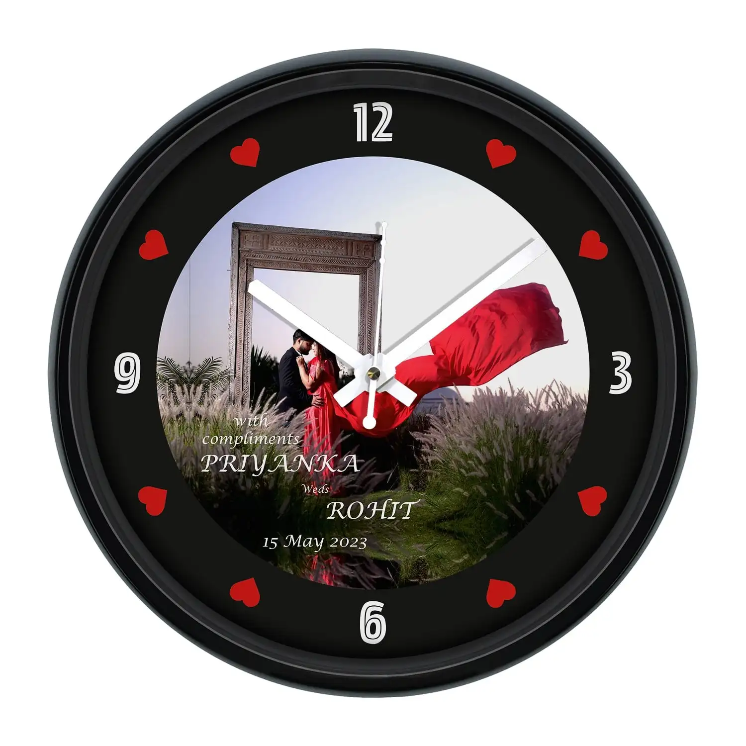 Personalized Photo Wall Clock With Name