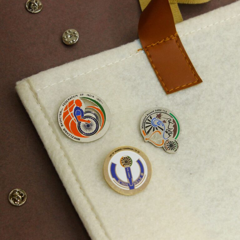 Rotary badge pin